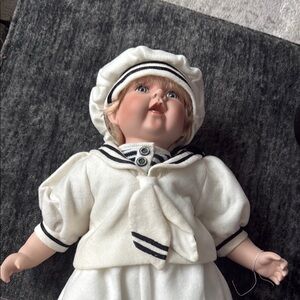 Sailor Outfit Baby Doll - White